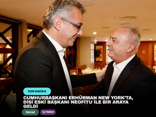 Cumhurbaşkanı Erhürman New York’ta, DİSİ eski Başkanı Neofitu ile bir araya geldi