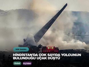 Hindistan'da çok sayıda yolcunun bulunduğu uçak düştü
