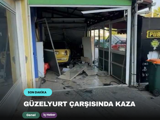 Güzelyurt çarşısında kaza