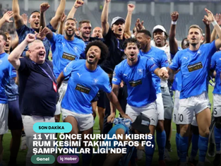 11 yıl önce kurulan Kıbrıs Rum Kesimi takımı Pafos FC, Şampiyonlar Ligi'nde