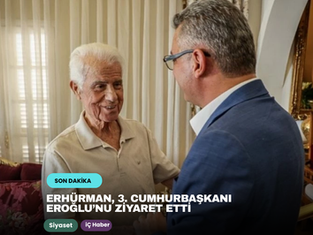 Erhürman, 3. Cumhurbaşkanı Eroğlu’nu ziyaret etti