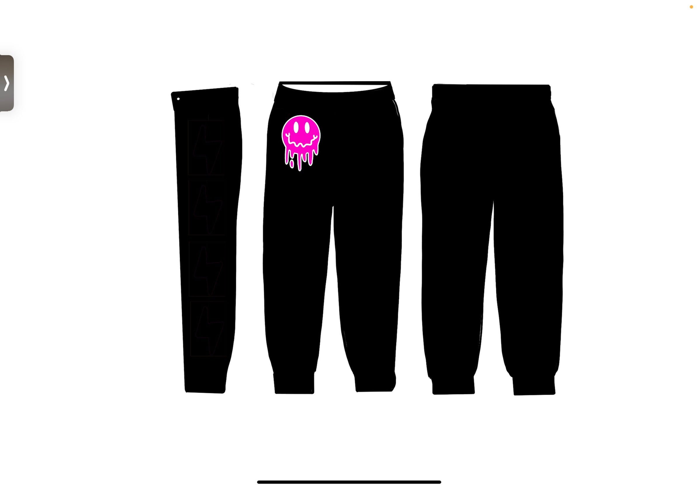 Pink Smiley Face Sweatpants
