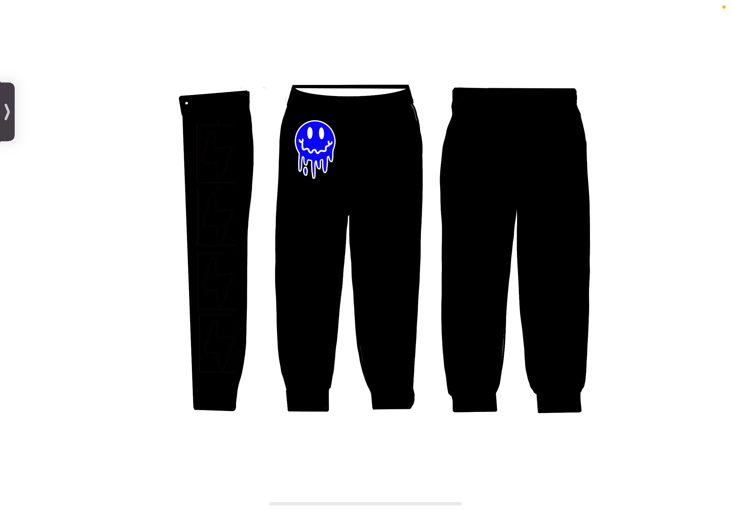 Blue Smiley Face Sweatpants