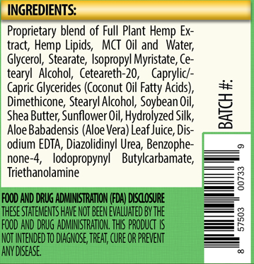Thumbnail: HEMP Body Cream (4 oz - 500 MG)