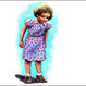 Tia looking for the lost penny