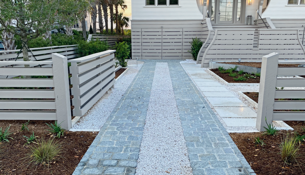 Cobblestone driveway