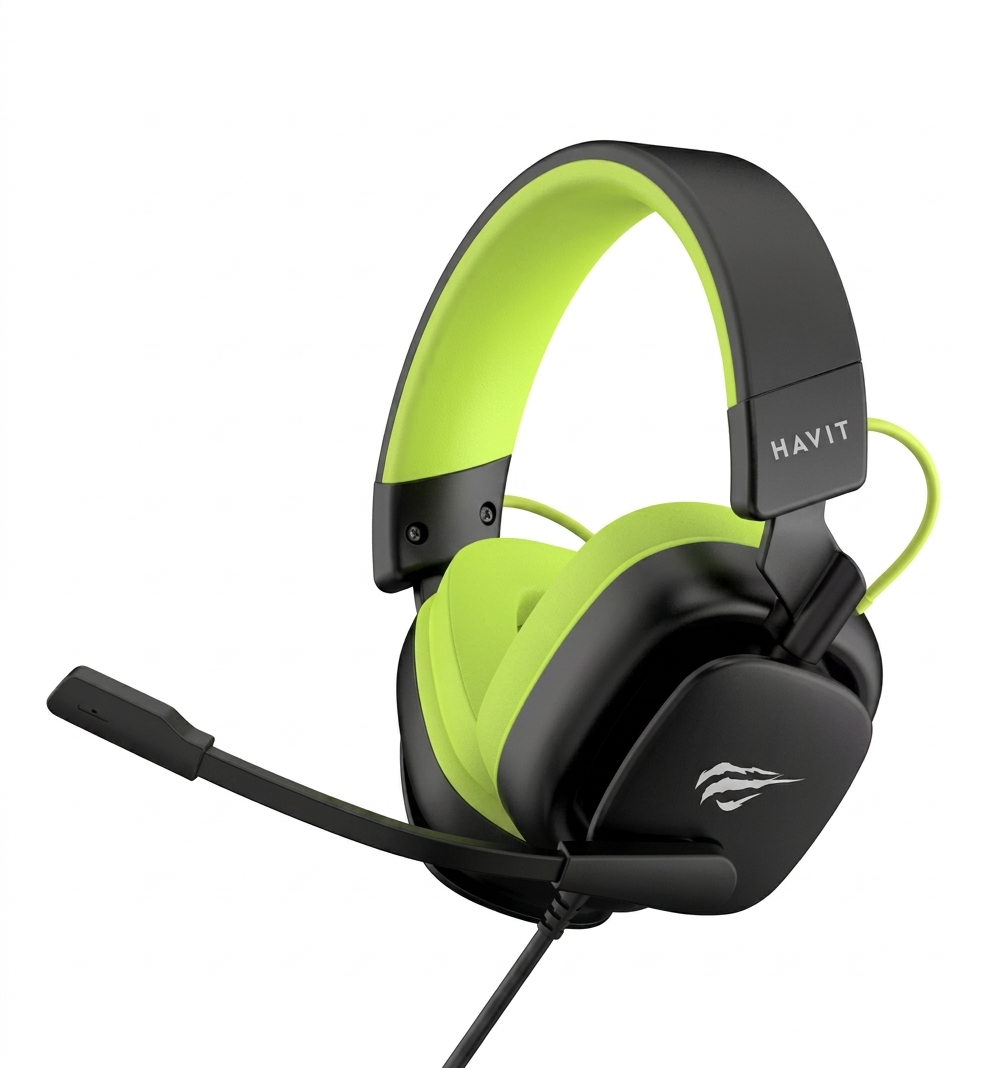 Headset Gamer Havit Gamenote H2048U USB 7.1 RGB Preto/Verde