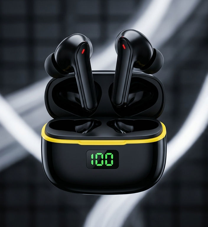Fones de ouvido Bluetooth TWS sem fio com display LED