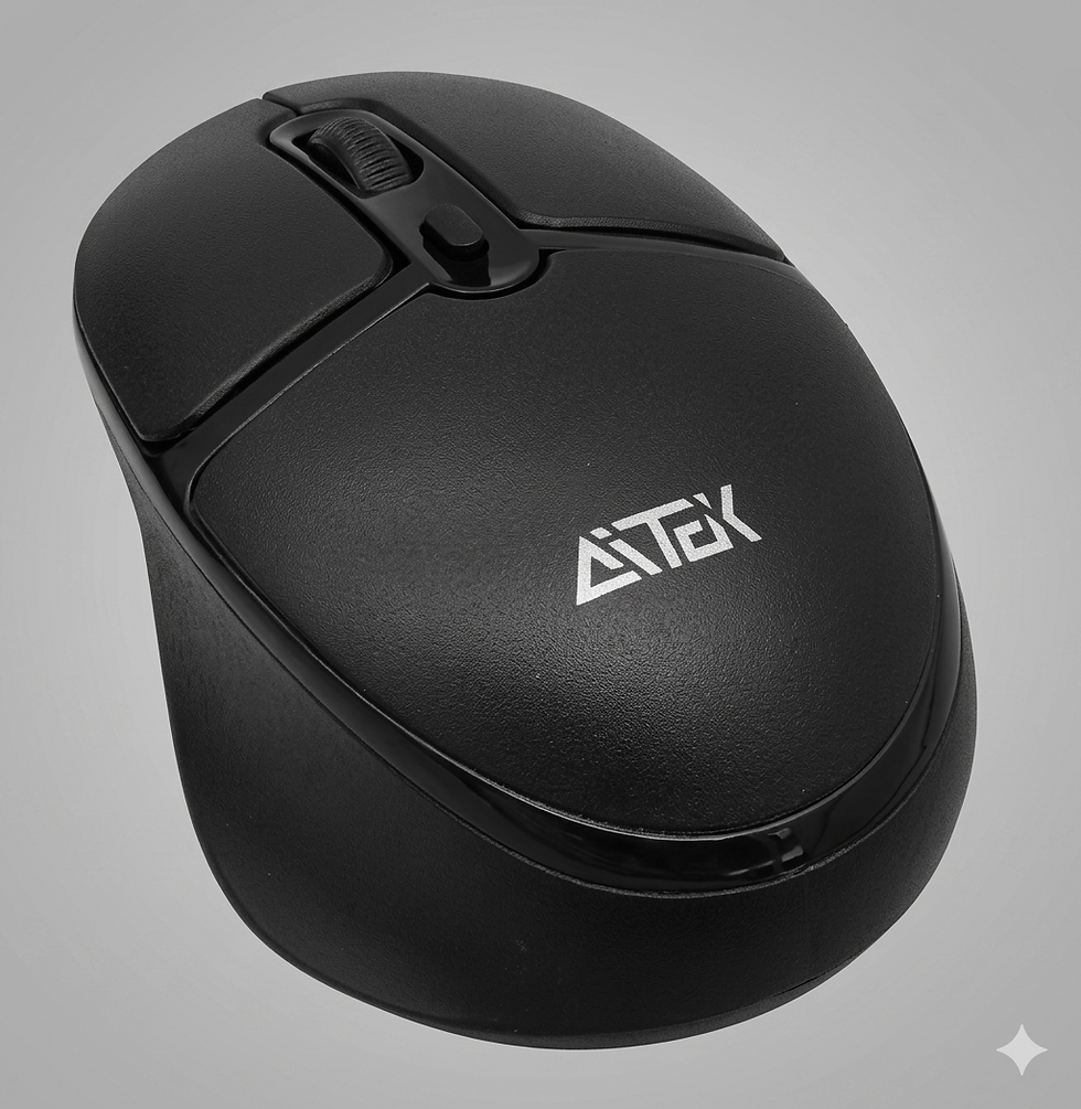 Miniatura: Kit De Teclado E Mouse Sem Fio Preto Silencioso Com Conexão 2.4G E Mouse Óptico