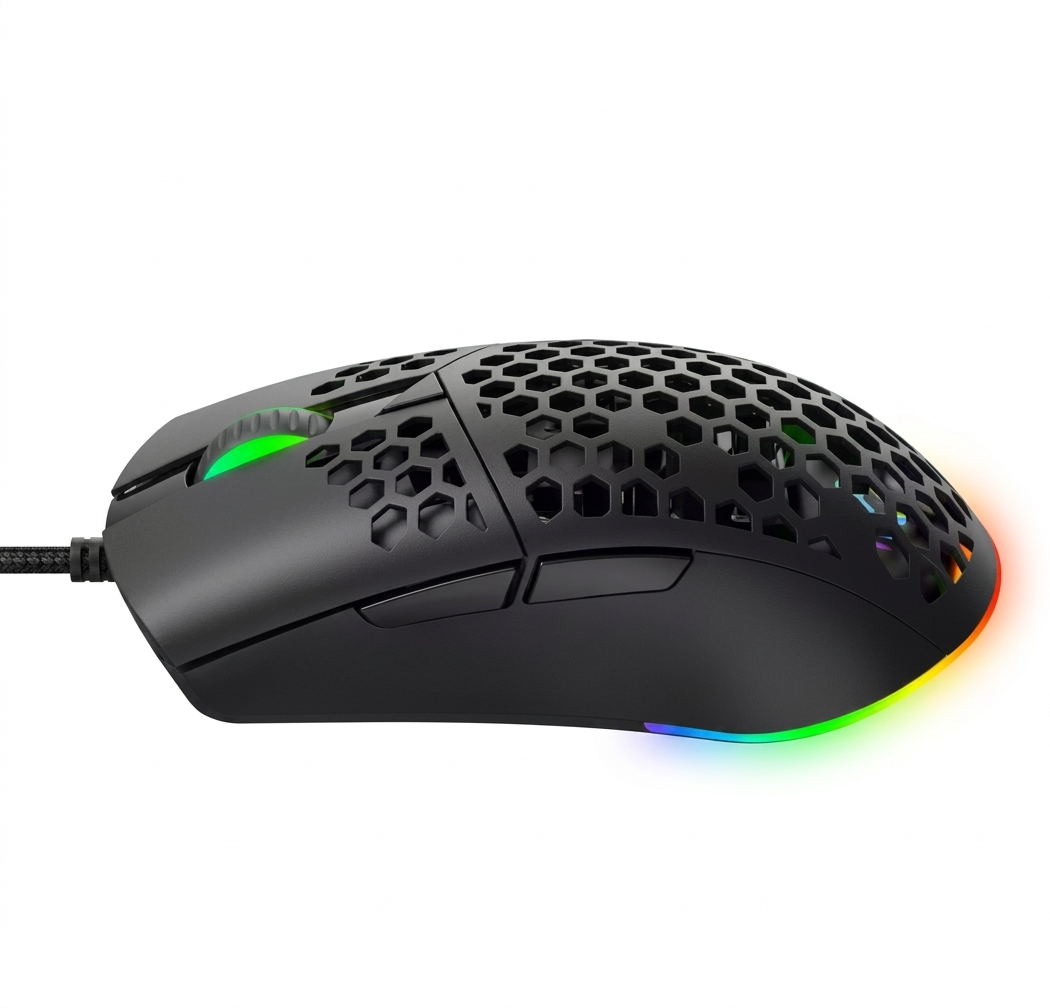 Mouse Gamer Havit MS1036 7200 DPI 7 Botões RGB Preto