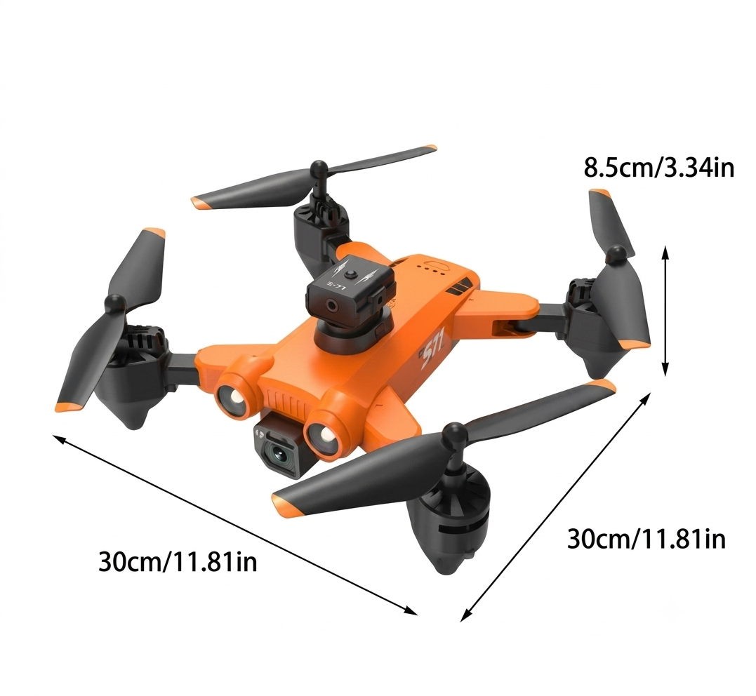 DLI Novo Drone S11 RC Quadricóptero FPV WiFi Dobrável Câmera Dupla HD.