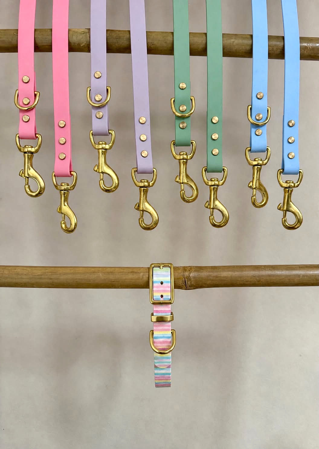 BIOTHANE®-HALSBAND PASTELL STRIPES