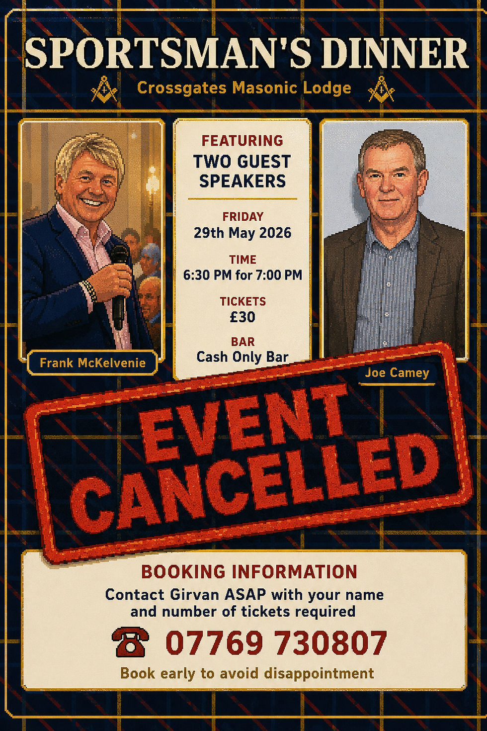 Sportsman's Dinner CANCELLED