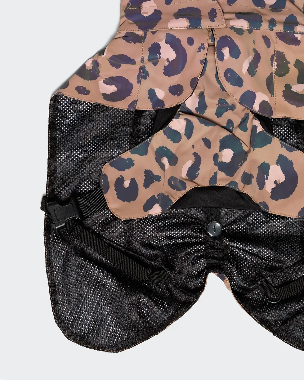 Thumbnail: Regenjas Leopard roze (wind-en waterdicht én reflecterend )