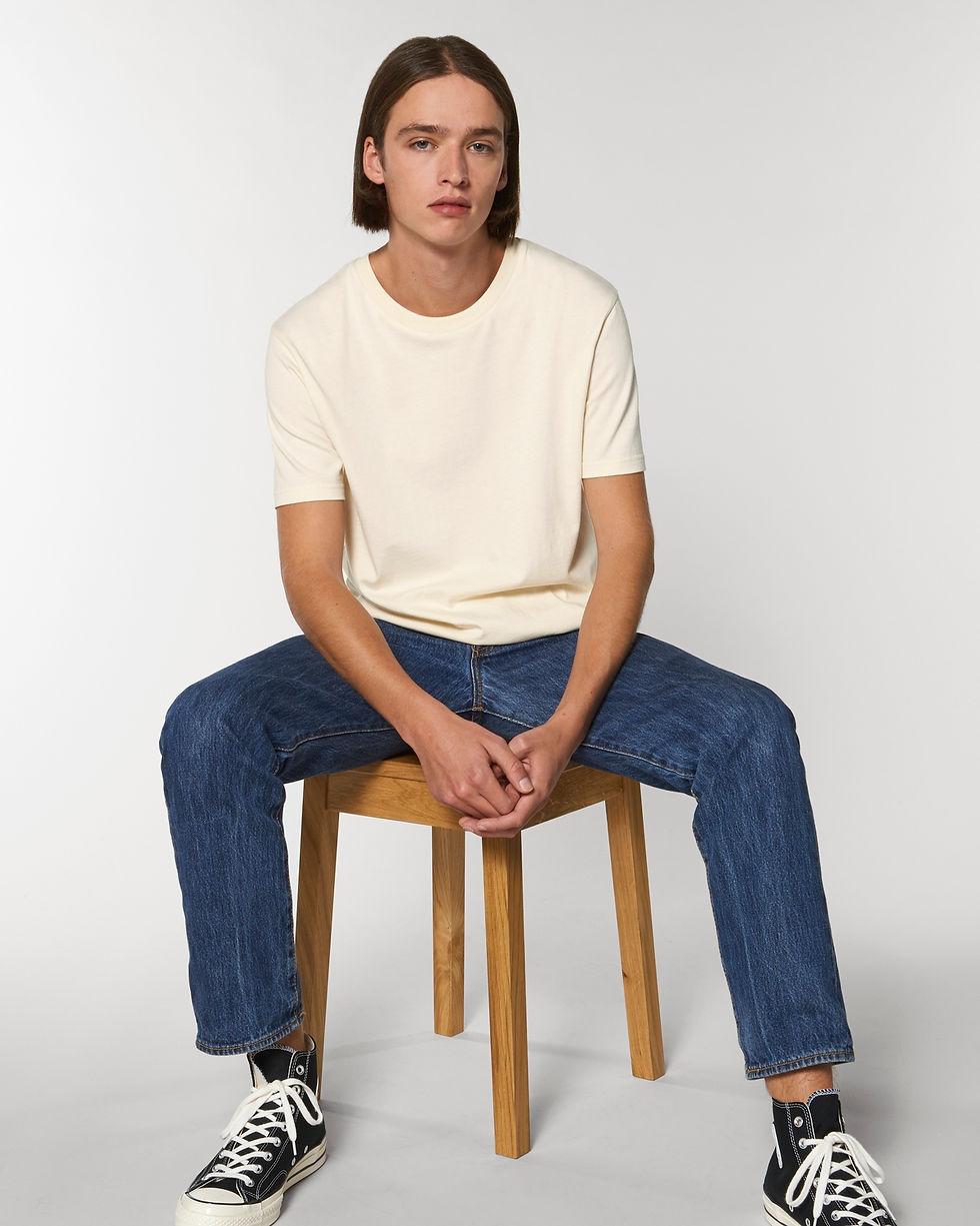 Thumbnail: T-Shirt Uniseks Natural Raw