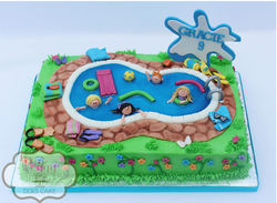Pool Party Sheet Cake