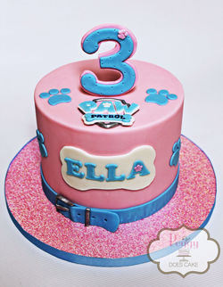 Pink Paw Patrol 7" Cake