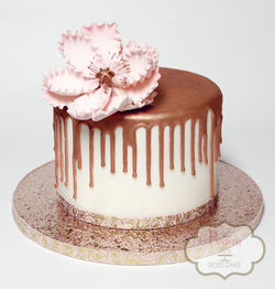 Rose Gold Drip Cake