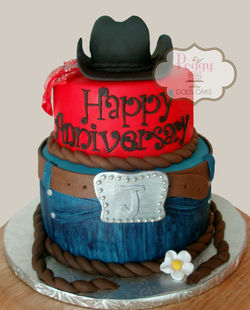 Cowboy Anniversary Cake