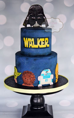Baby Star Wars with Darth Vader 5"/7" Cake