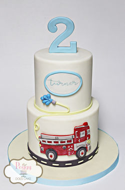 Firetruck 5"/7" Cake