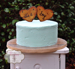 Textured Buttercream Shower Cake