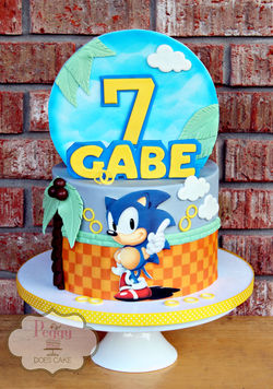 Sonic the Hedgehog 7" Cake
