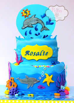 Rosalie's Sparkly Dolphin Cake watermarked