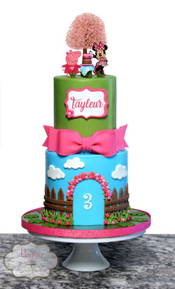 Peppa and Minnie 5"/7" Cake