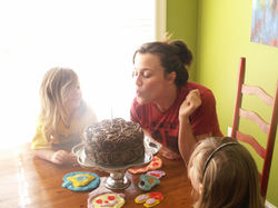 Amanda and chocolate cake