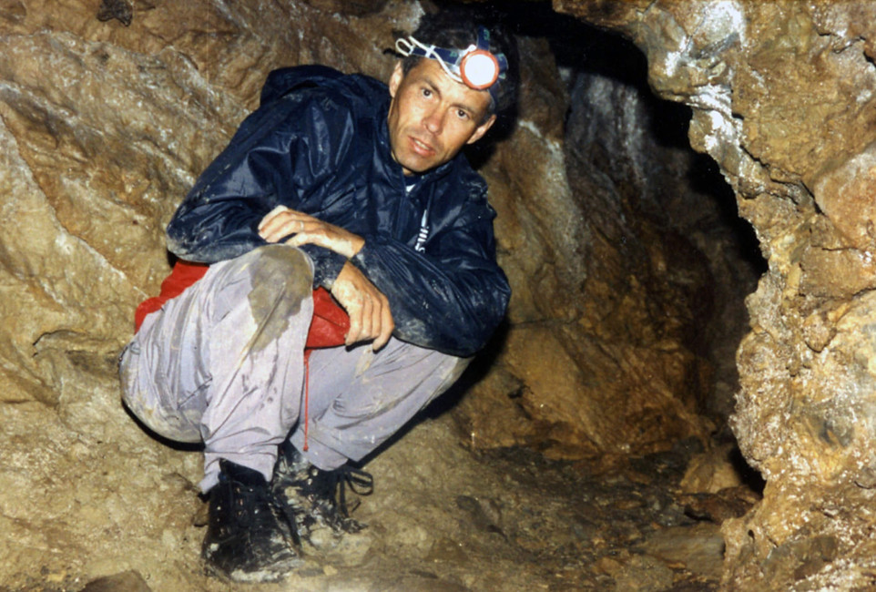 8Der Verfasser anlässlich der Untersuchung eines mit Gletscherschlick gefüllten Stollens i