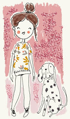 girls-dog-illustration