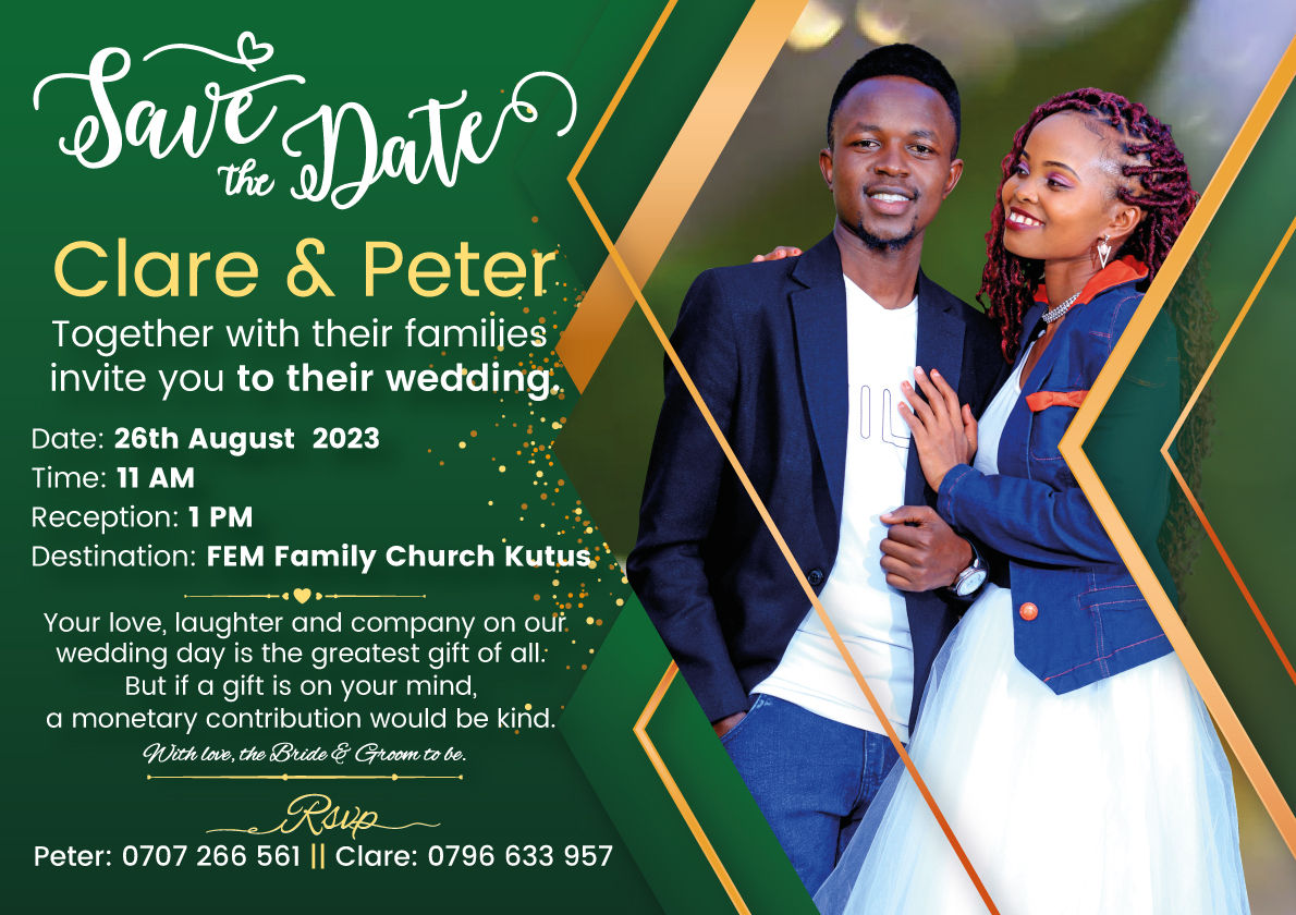 Save the date card