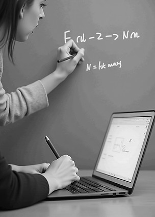 Student writing equations on a whiteboard during a math tutoring session