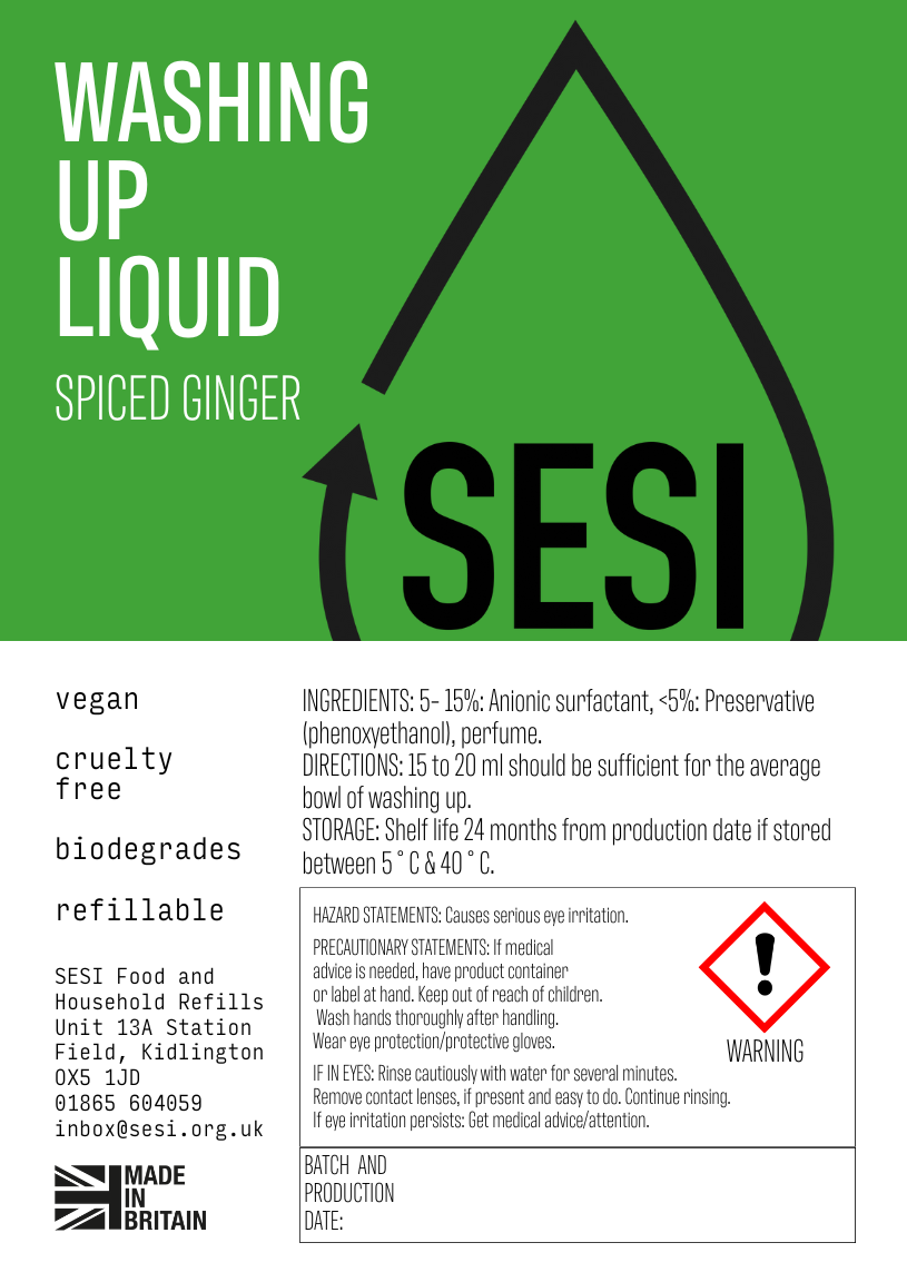 Thumbnail: Washing Up Liquid - Spiced Ginger