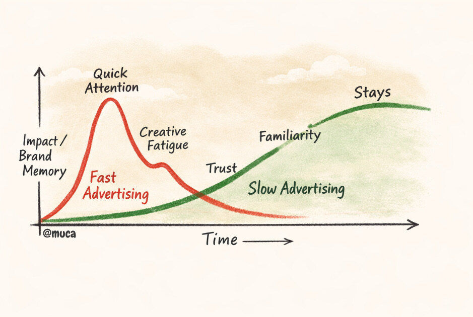 Slow advertising illustration