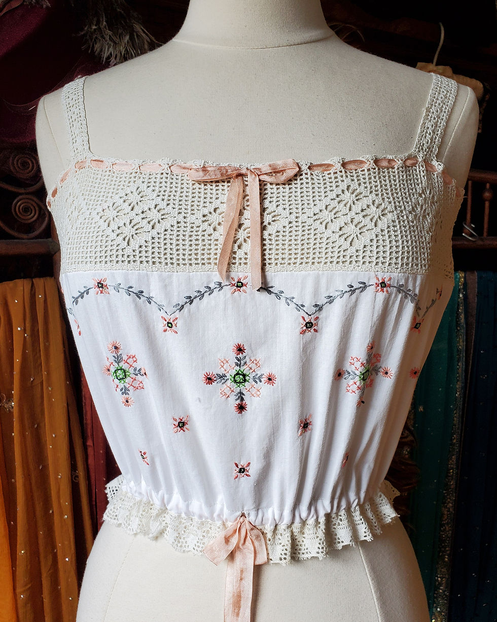 Folk Florals Crochet Top