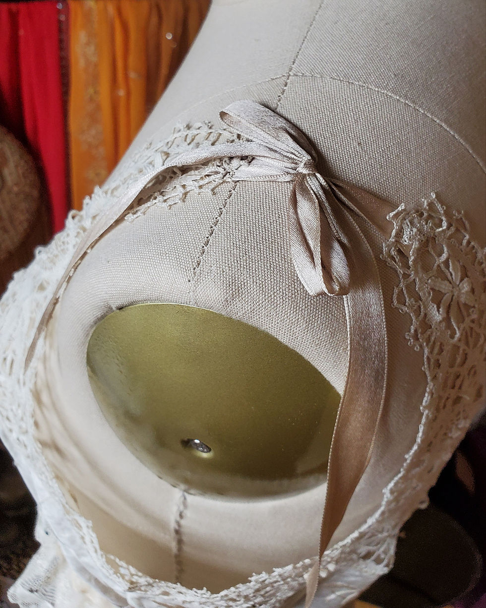 Thumbnail: Spiderweb Lace Embroidered Silk Camisole Top