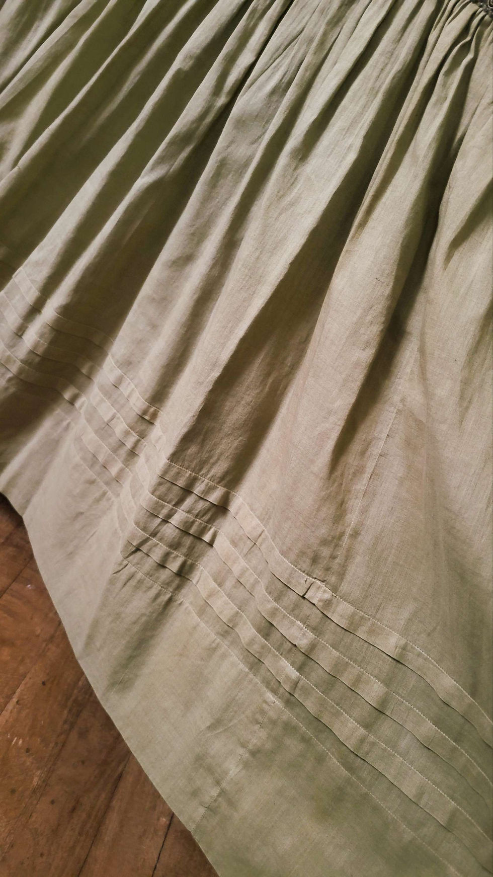 Thumbnail: 1900s Green Cotton Skirt