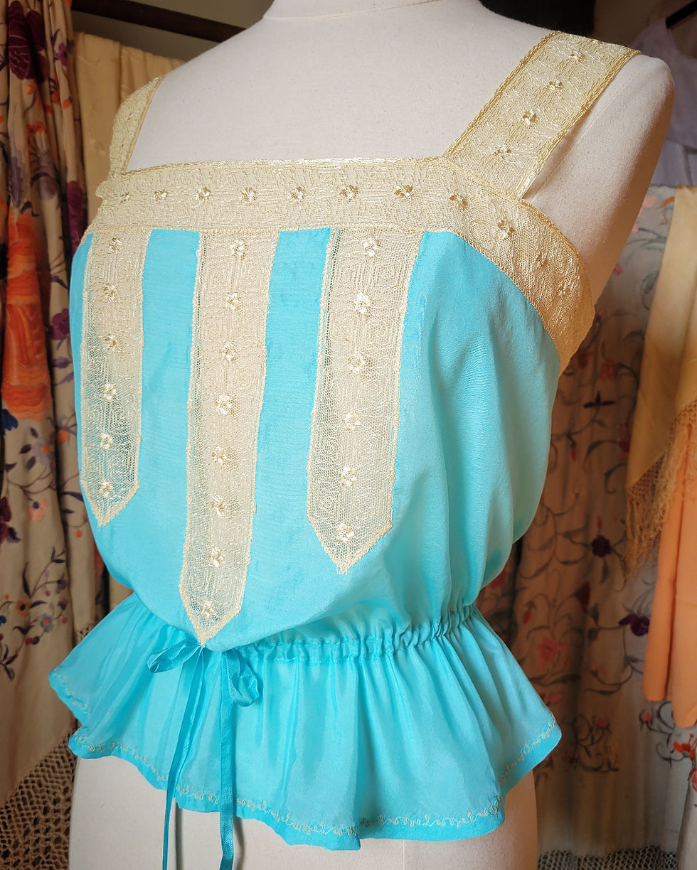 Thumbnail: Robins Egg Habutai Silk Camisole 