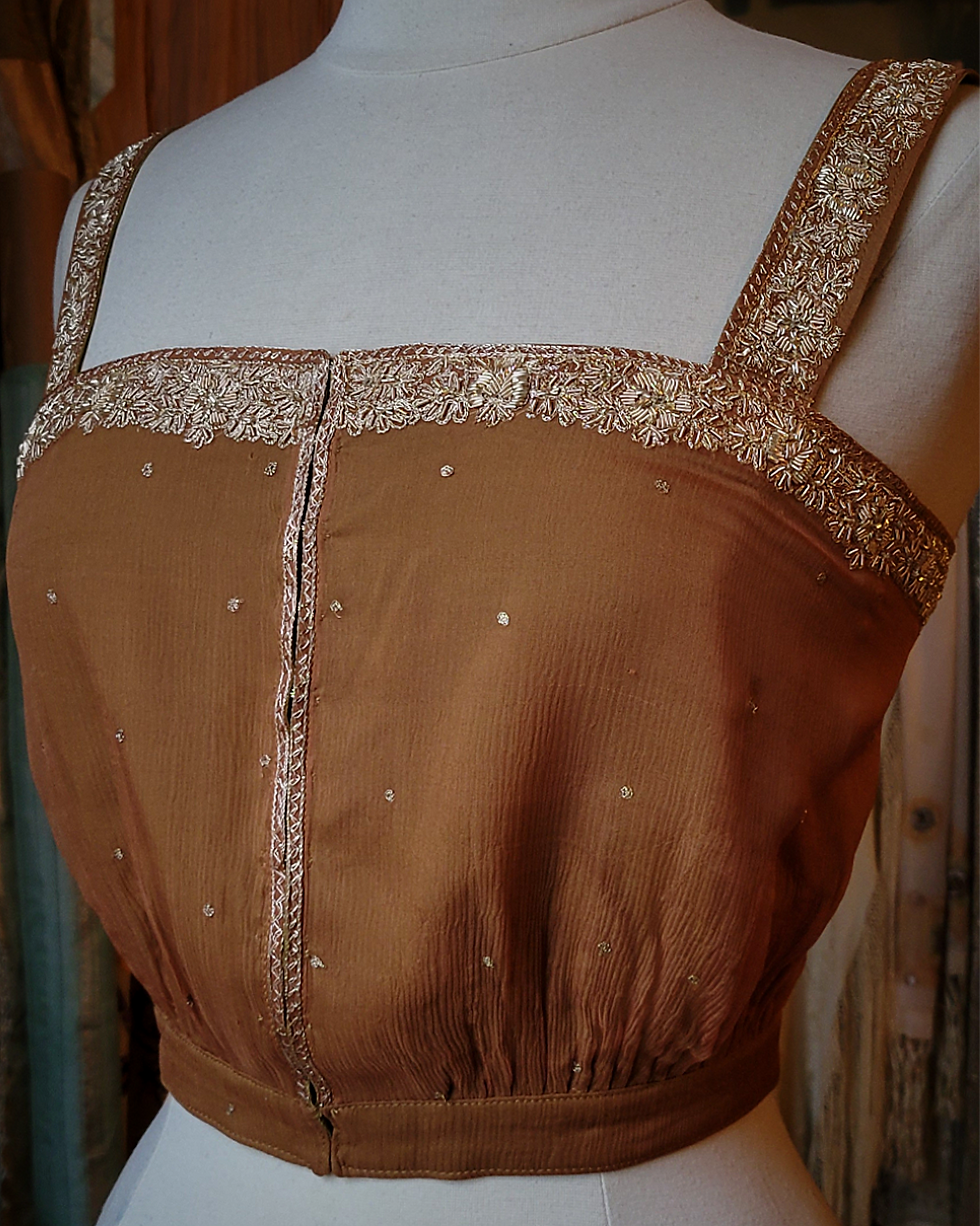 Thumbnail: Bronze Embroidered Chiffon Camisole 