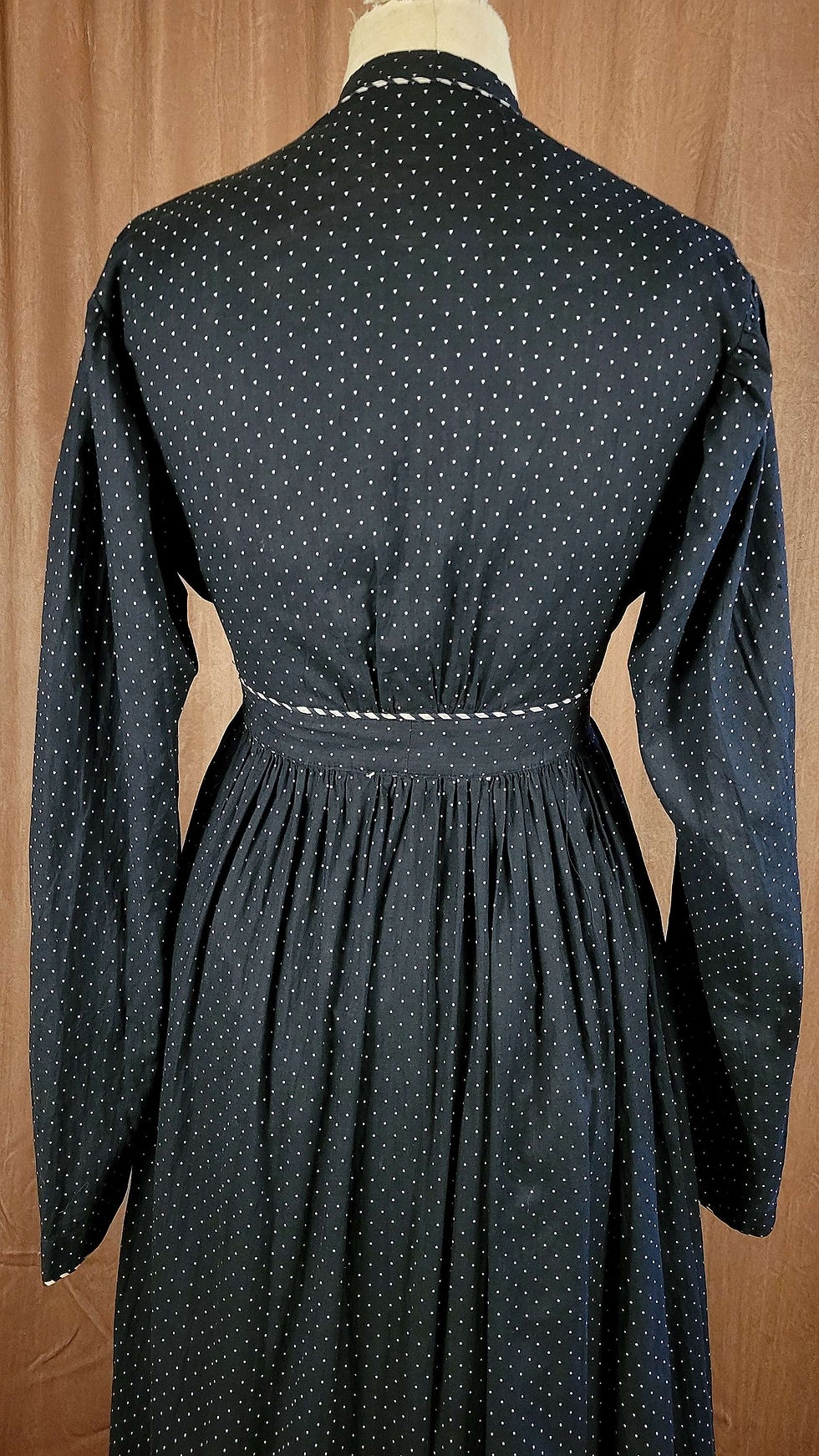 Thumbnail: Victorian Polka Dot Cotton Dress