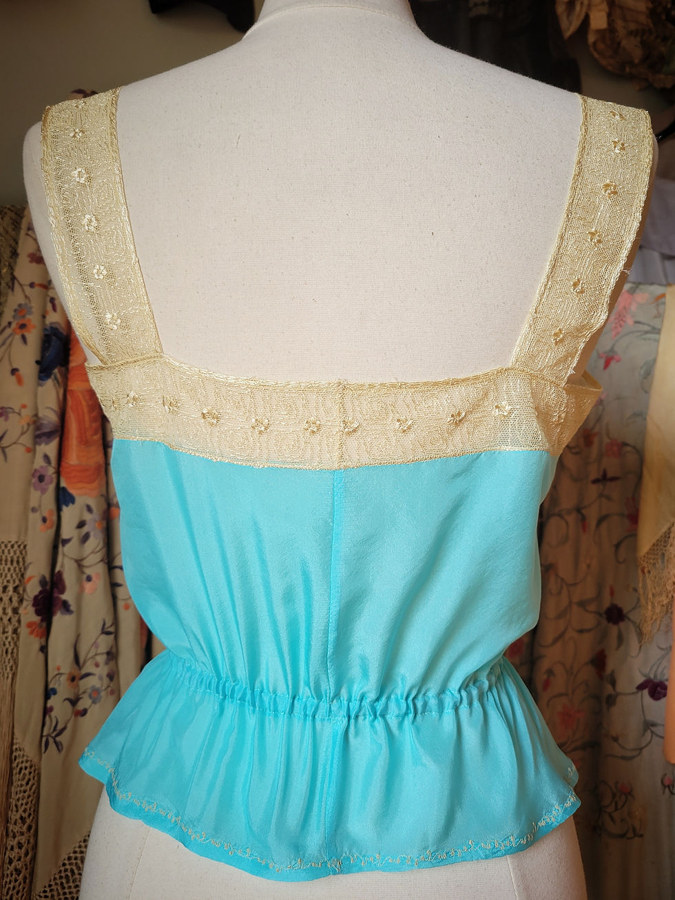 Thumbnail: Robins Egg Habutai Silk Camisole 