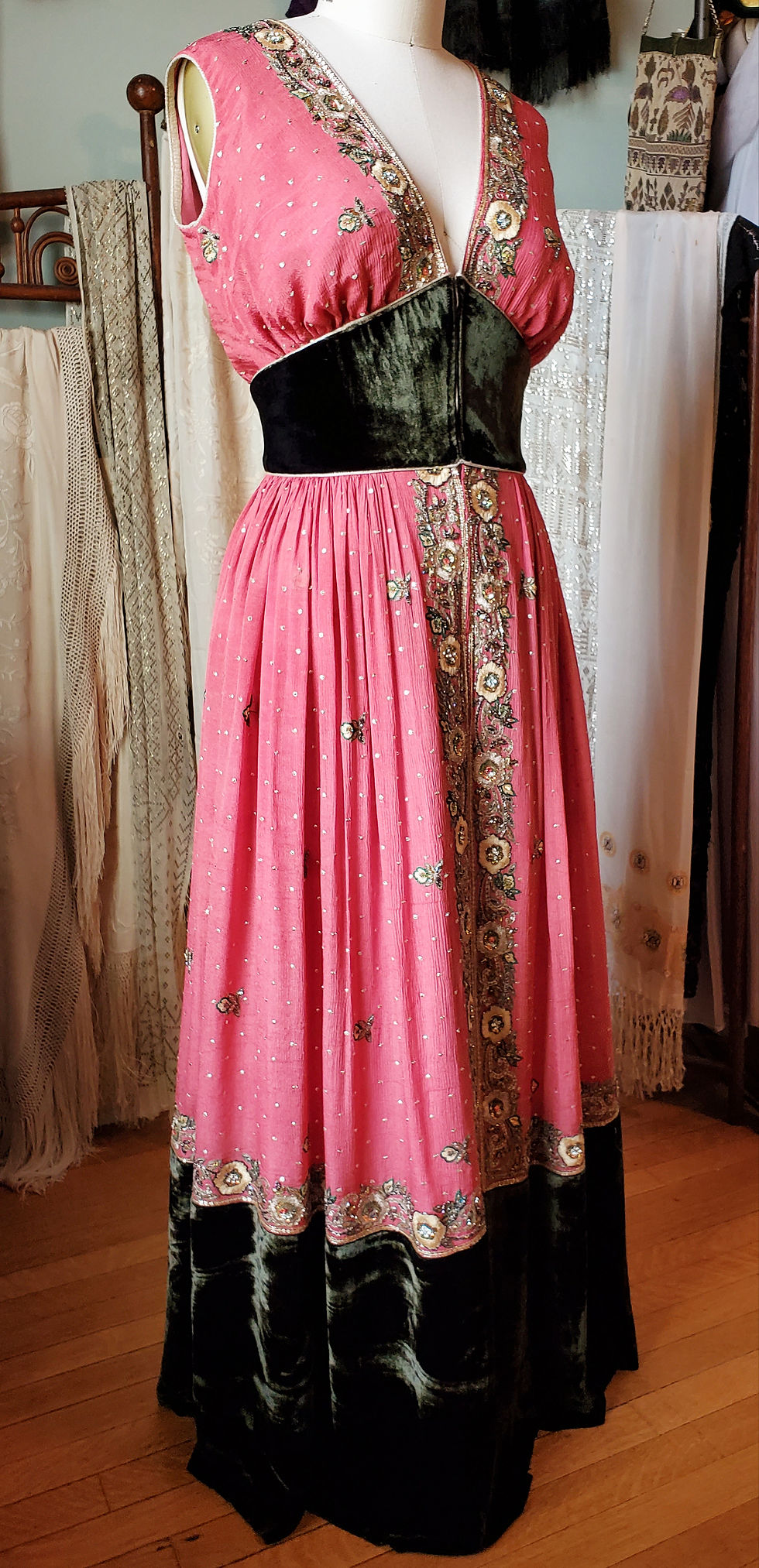 Thumbnail: Rose and Olive Dupatta Dress