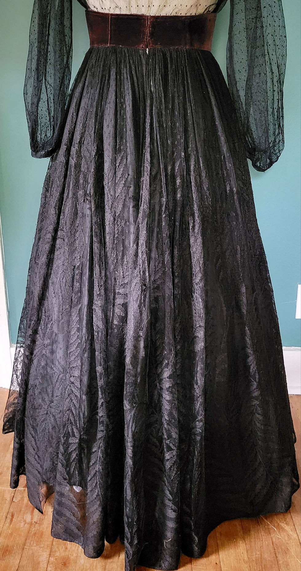 Thumbnail: 1890s Chantilly Lace Corselet Skirt 