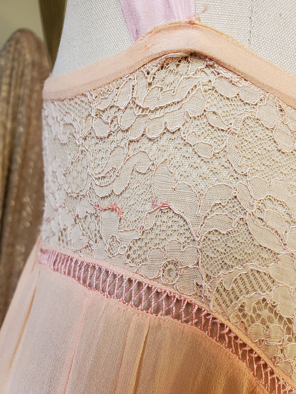 Thumbnail: 1920s Ruffled Peach Camisole 