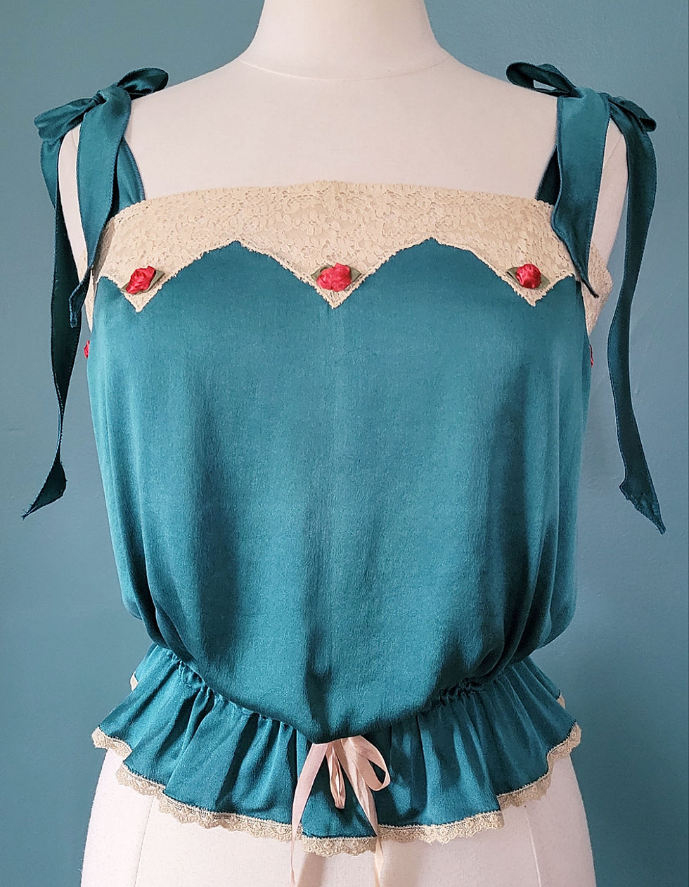 Kingfisher Blue Silk Camisole