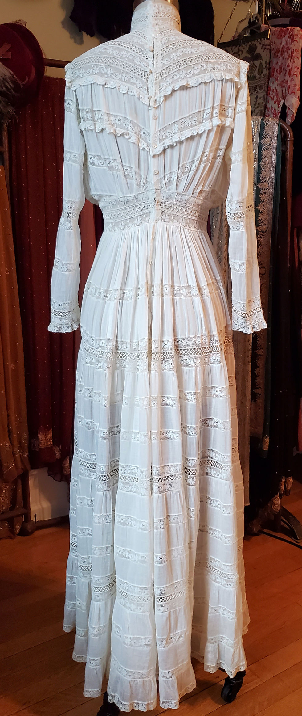Thumbnail: 1900s Lace and Cotton Voile Dress