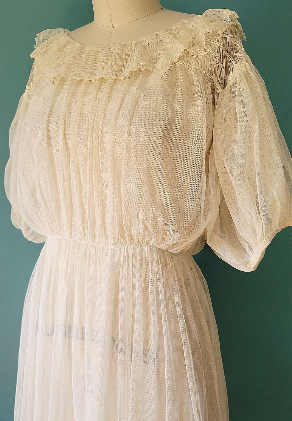 Thumbnail: 1900s Net and Embroidered Organdy Dress
