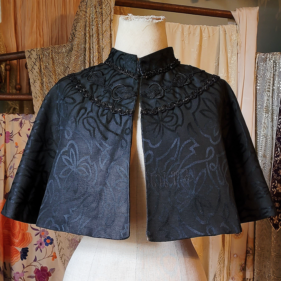 Victorian Brocade Beaded Capelet